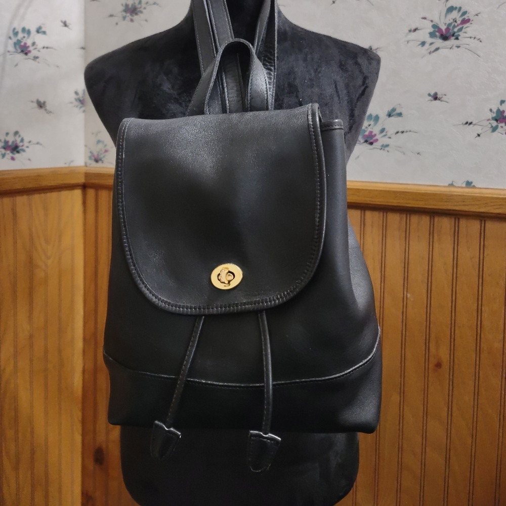 Coach Medium Black Backpack Purse
